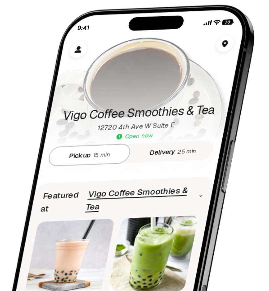 Vigo Coffee Smoothies & Tea app preview