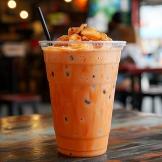 Thai Tea Milk Tea Boba Drink