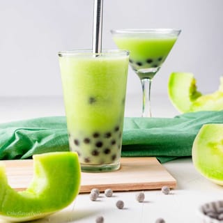 Honeydew Milk Tea Boba Drink