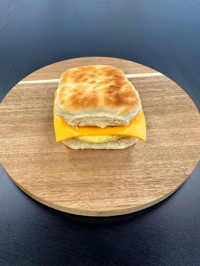 Biscuit, Egg & Cheese Sandwich.