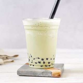 Green Tea Milk Tea Boba Drink
