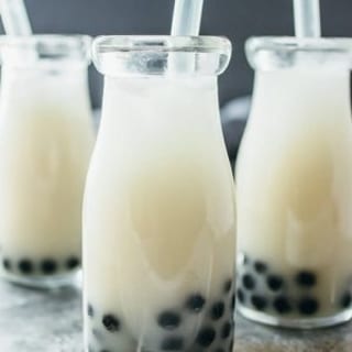 Coconut Milk Tea Boba Drink