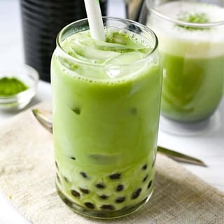 Matcha Green Tea Milk Tea Boba Drink