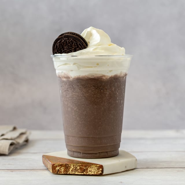 Iced Blended Cookies & Cream Drink.