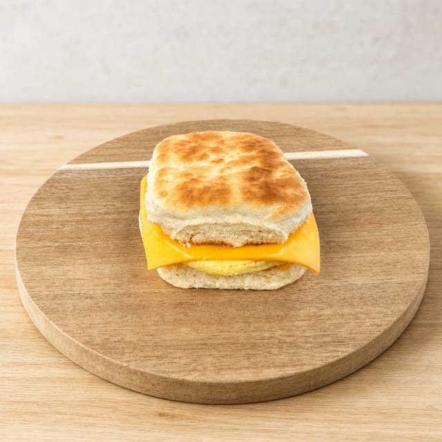 Biscuit, Egg & Cheese Sandwich.