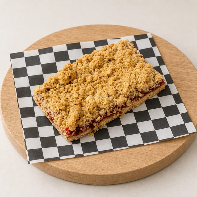 Raspberry Oat Bar.