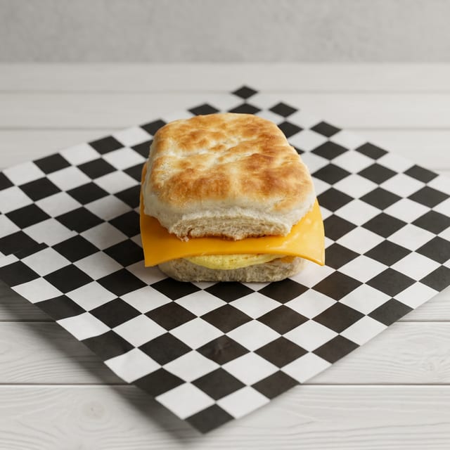 Biscuit, Egg & Cheese Sandwich.