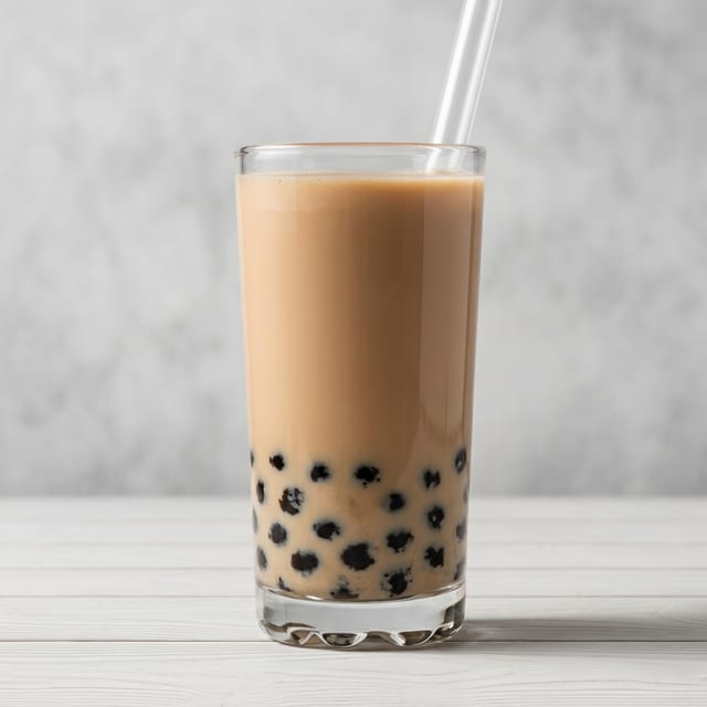 Coffee Milk Tea Boba Drink.