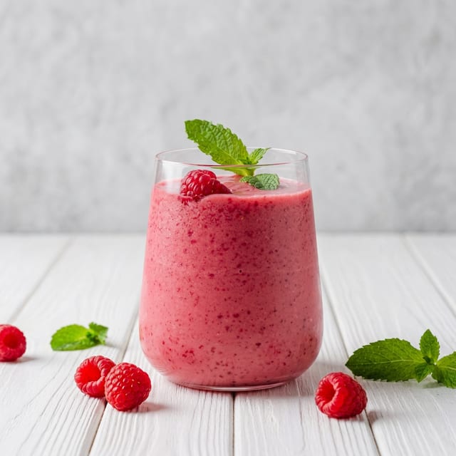 Raspberry Smoothie Drink.